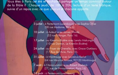 Cet été, partagez les Jeudis « Bible et convivialité »