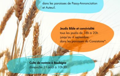 Pause d’été jusqu’au 31 août