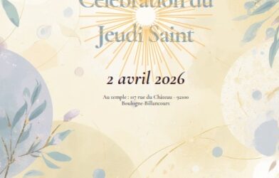 Lorsque la Bible s&rsquo;invite à notre table, une soirée de jeudi saint exceptionnelle