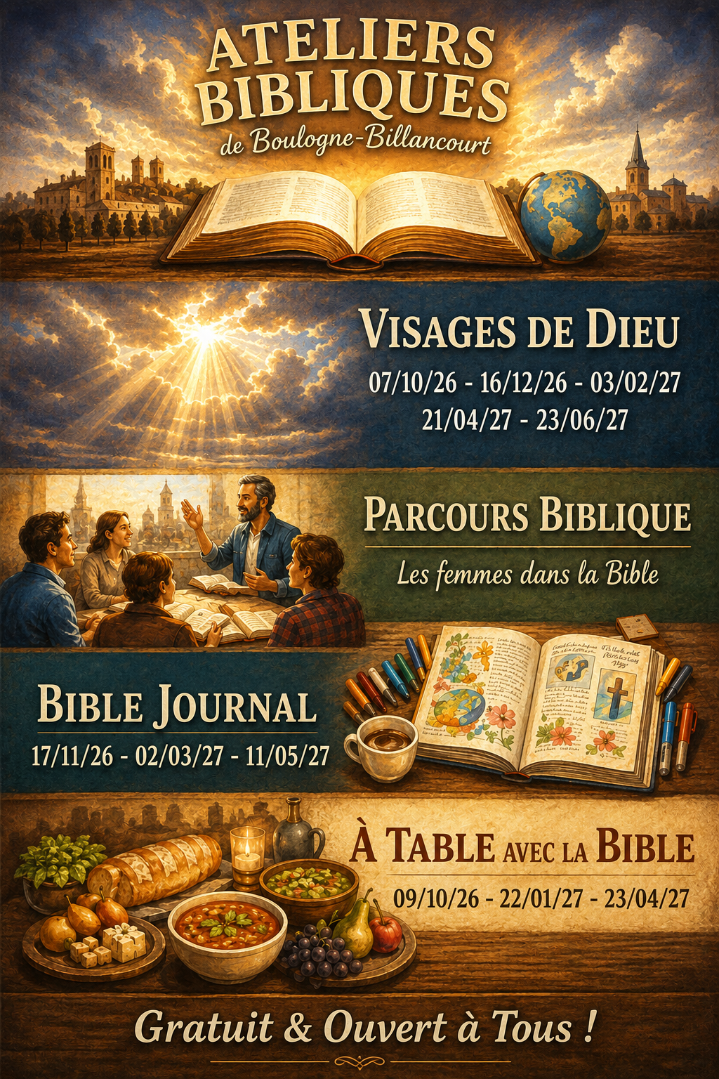 Tous les ateliers bibliques dans la paroisse