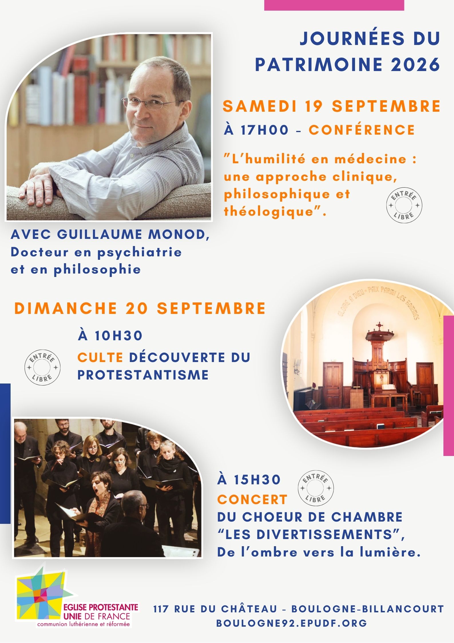 Programme des journées du patrimoine 2026