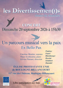 Concert 20 septembre à 15h30